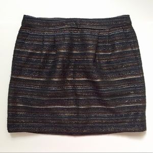 J. Crew Factory tweed metallic skirt